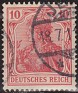 Germany 1902 Characters 10 Pfeenig Red Scott 68